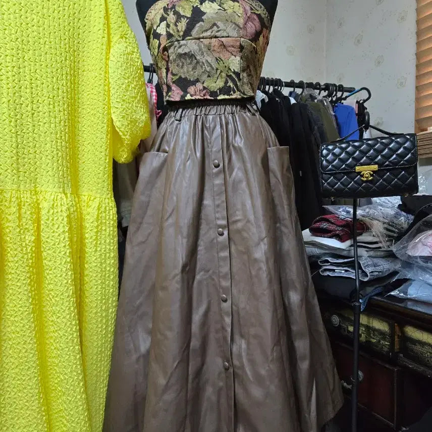 [BUNJANG] Vintage Jacquard Floral Pattern Tube Top / (새상품)빈티지 자카드 플로럴 패턴 튜브탑(12.000-8.000)