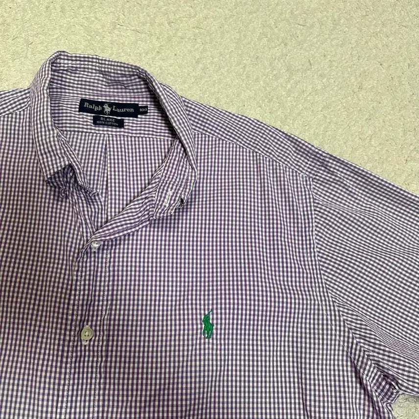 [BUNJANG] Polo Ralph Lauren Check Short Sleeve Shirt / 폴로 랄프로렌 체크 반팔 셔츠 100