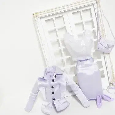 [BUNJANG] Vintage Barbie Glamour Barbie Collector Royal Purple Suit Set / 빈티지바비 글래머바비용 콜렉터 연퍼플 정장set