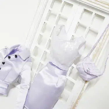[BUNJANG] Vintage Barbie Glamour Barbie Collector Royal Purple Suit Set / 빈티지바비 글래머바비용 콜렉터 연퍼플 정장set
