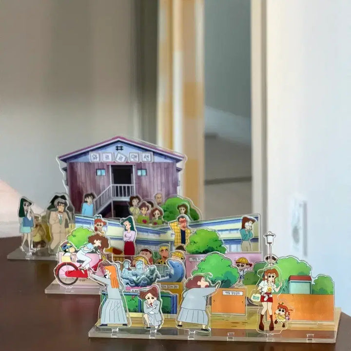 [BUNJANG] Crayon Shin-chan Diorama Acrylic Stand Bundle Set / 짱구는 못말려 디오라마 아크릴 스탠드 일괄
