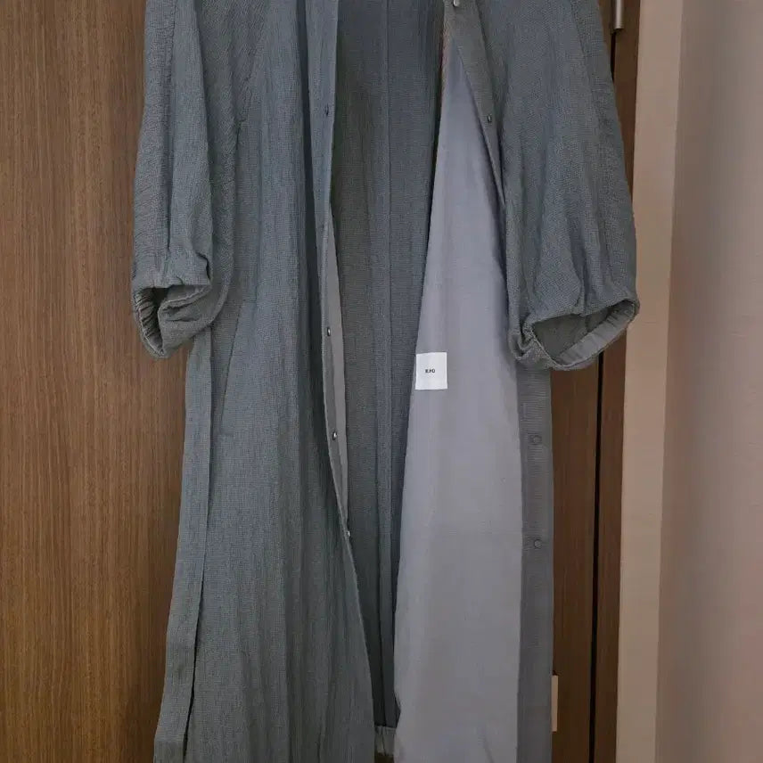 [BUNJANG] KUHO Short Sleeve Long Jacket - Grey / 구호 그레이 반팔롱쟈켓/새상품
