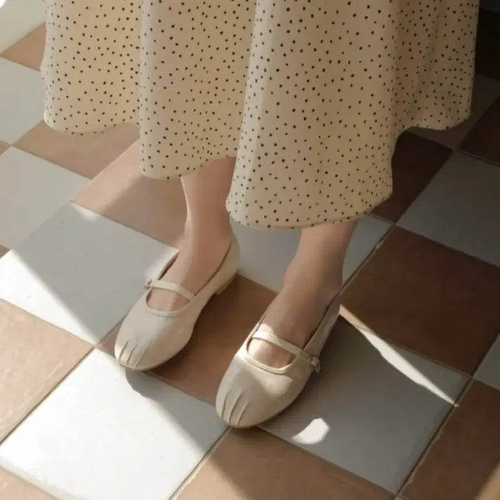 [BUNJANG] 98doC Madeleine Mary Jane Flat Shoes Cream 245 / 새상품)단종 98도씨 자체제작 마들렌 소프트 메리제인 플랫슈즈/구두245