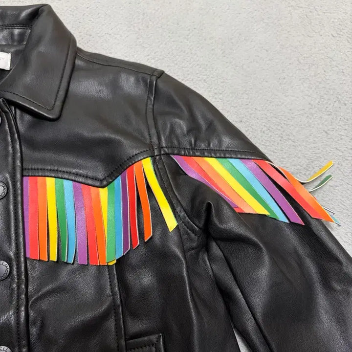 [BUNJANG] Stella McCartney Kids Leather Fringe Jacket (5-6 Years) / 스텔라맥카트니 키즈 5-6살 레더 자켓 정품