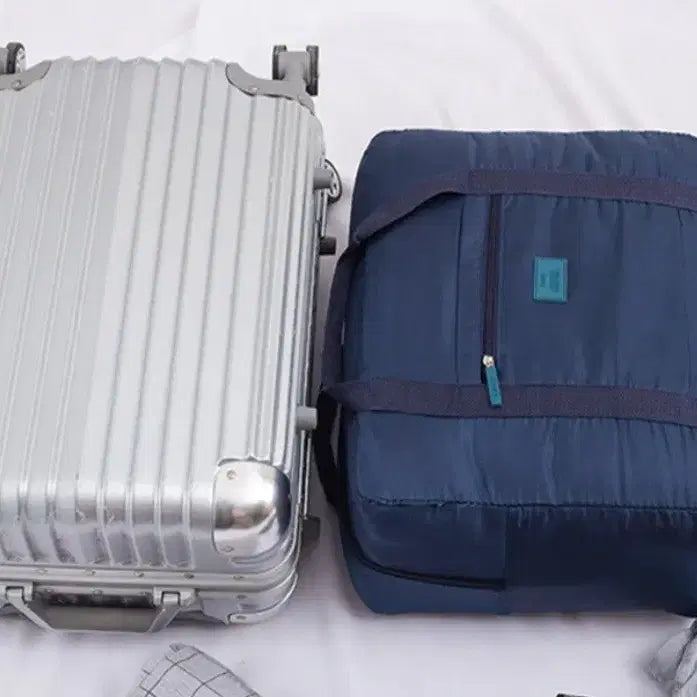 [BUNJANG] Travel Folding Carrier Pouch Set (2 pcs) / 여행용 접이식 캐리어 보조가방 2개일괄