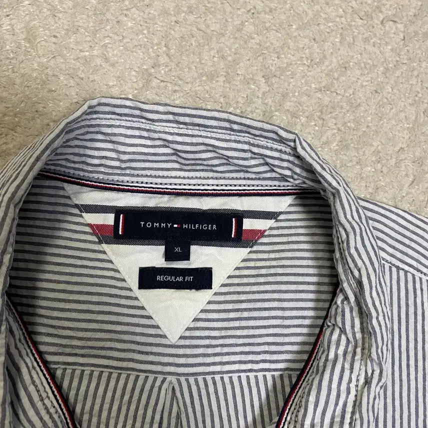 [BUNJANG] Tommy Hilfiger Striped Short Sleeve Shirt XL / 타미힐피거 스트라이프 반팔 셔츠 xl