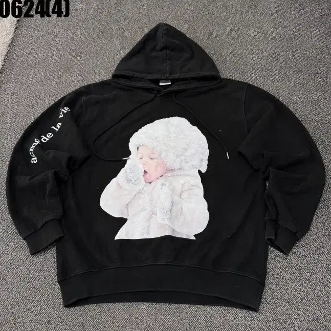 [BUNJANG] Acme de la vie Baby Hoodie Black / 아크메드라비 베이비 후드티 블랙 0624