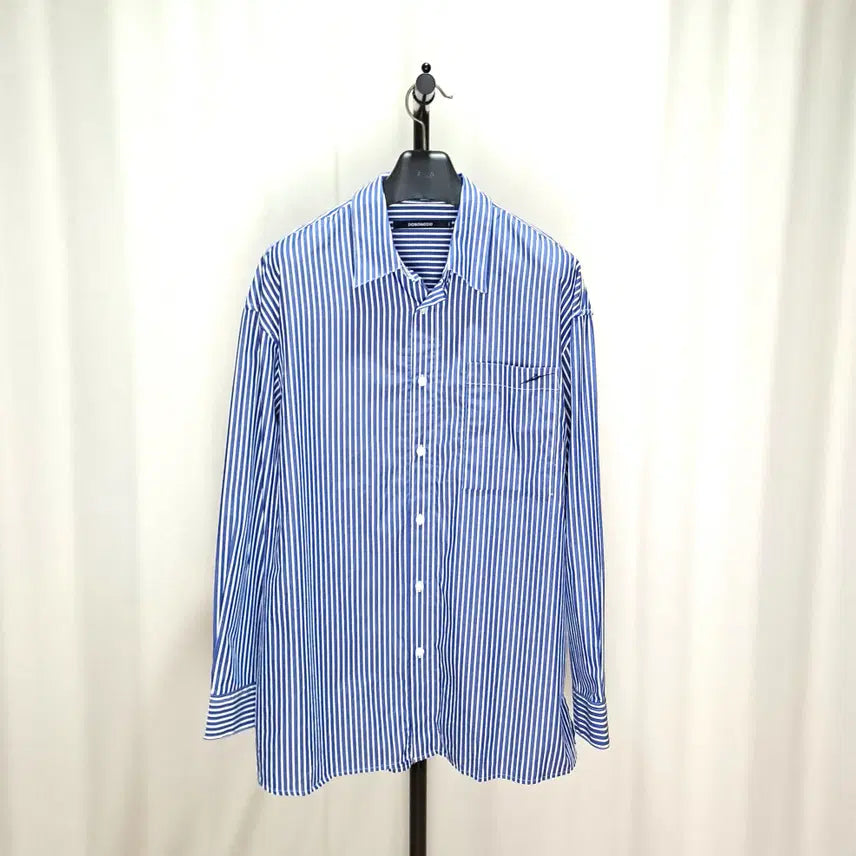 [BUNJANG] Ziozia Cali Gram Stripe Shirt (Size 105) / (택포) 지오송지오 칼리그램 스트라이프셔츠 105 C113
