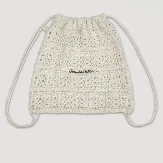 [BUNJANG] Somewhere Better Knit String Backpack / 썸웨어버터 니트 스트링 백  배낭