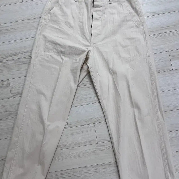 [BUNJANG] NAVAL CLOTHING FACTORY Herringbone Cotton Pants Beige 34 / 브론슨 헤링본 팬츠