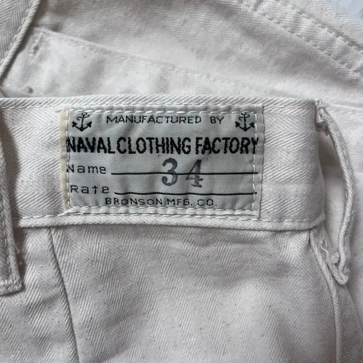 [BUNJANG] NAVAL CLOTHING FACTORY Herringbone Cotton Pants Beige 34 / 브론슨 헤링본 팬츠