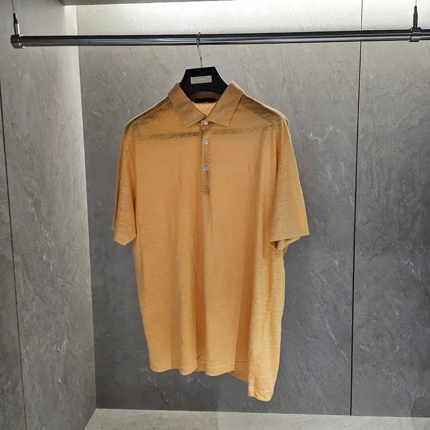 [BUNJANG] Loro Piana 100% Linen PK Polo Collar T-Shirt / 로로피아나 린넨 100% PK 폴로 카라 티셔츠