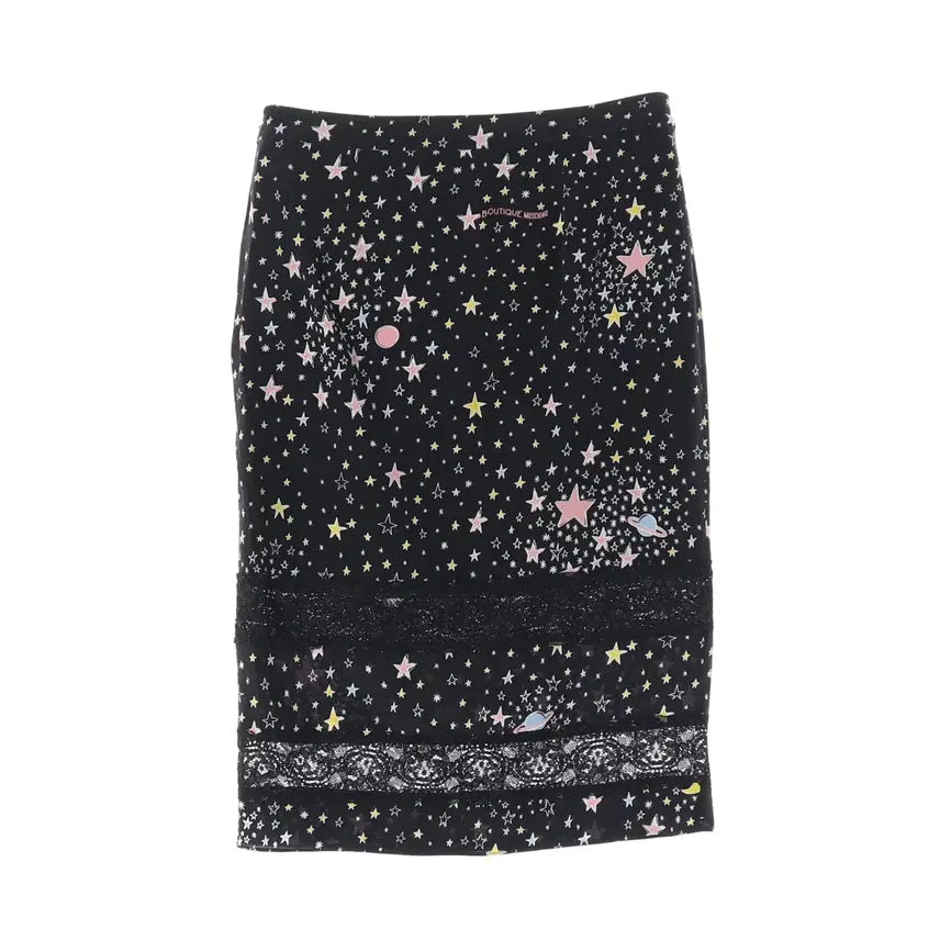 [BUNJANG] Moschino Star Pattern Silk Lace Skirt / 모스키노 스타 패턴 실크 레이스 스커트