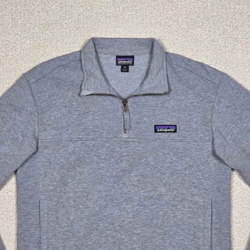 [BUNJANG] Patagonia P-6 Label Organic Cotton Quarter Zip Sweatshirt / [파타고니아] P-6 라벨 오가닉 코튼 쿼터집 맨투맨 | A00410