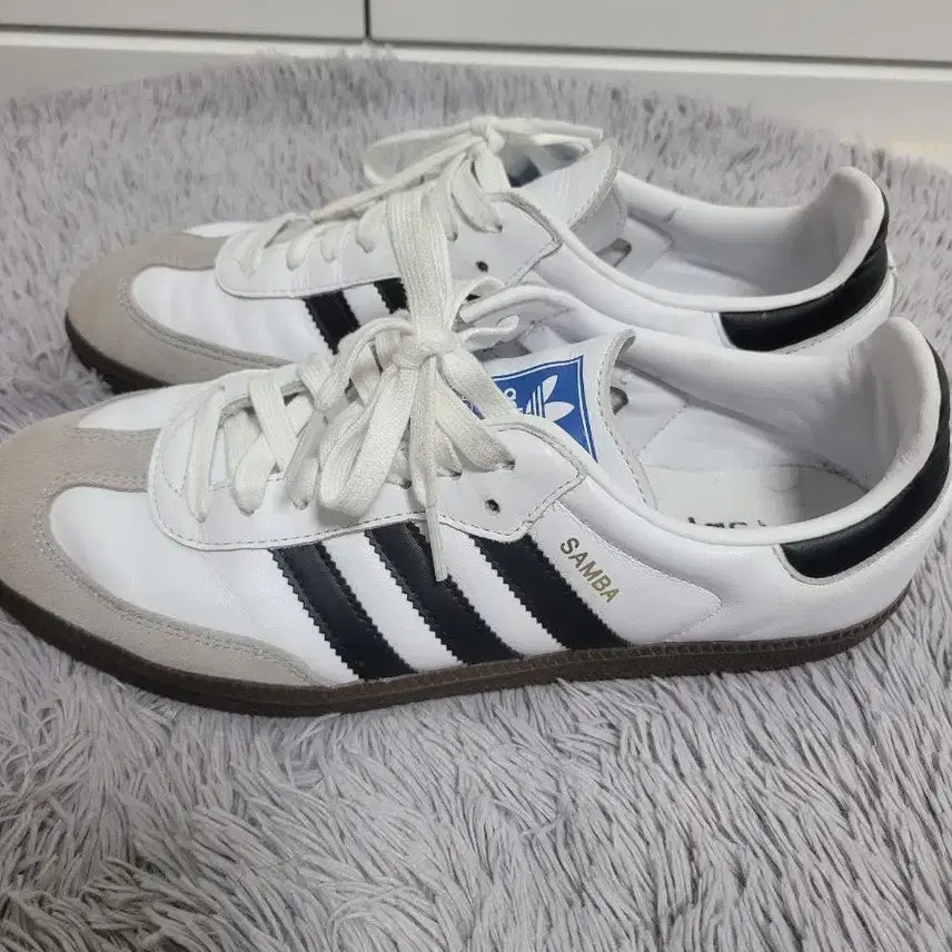 [BUNJANG] Adidas Samba White/Black Sneakers / 아디다스 삼바 흰검 스니커즈 275