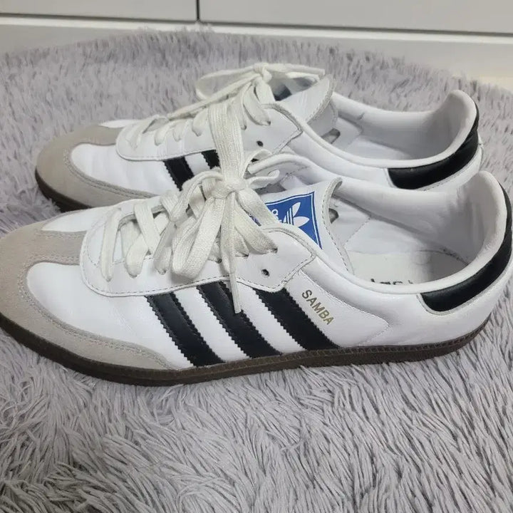 [BUNJANG] Adidas Samba White/Black Sneakers / 아디다스 삼바 흰검 스니커즈 275