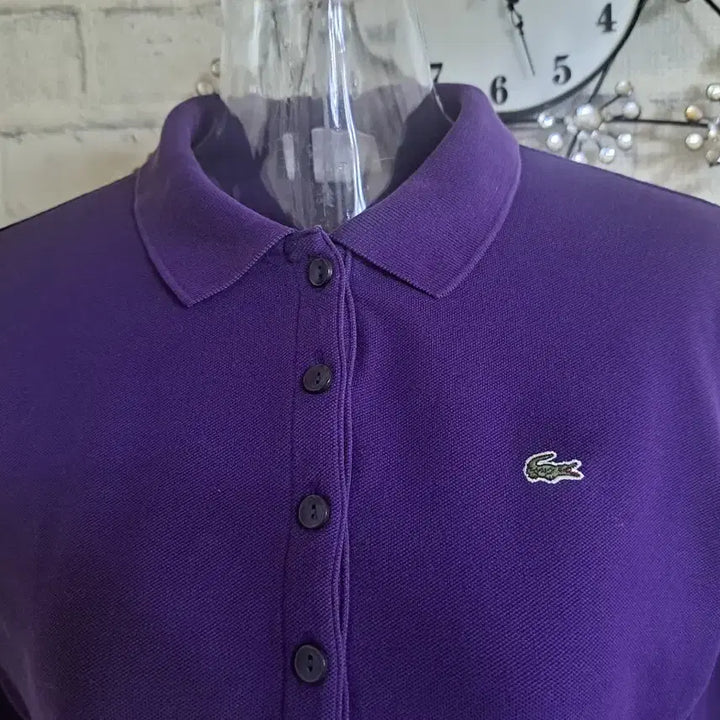 [SOLD OUT] 라코스테 여성 퍼플 카라티 40사이즈