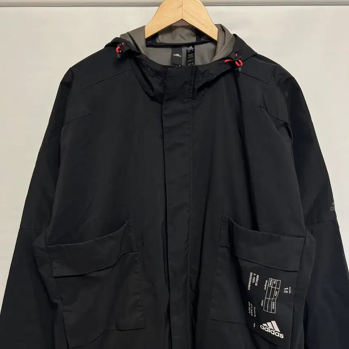 [SOLD OUT] [정품/3XL] 아디다스 트레이닝 블랙 포켓 바람막이
