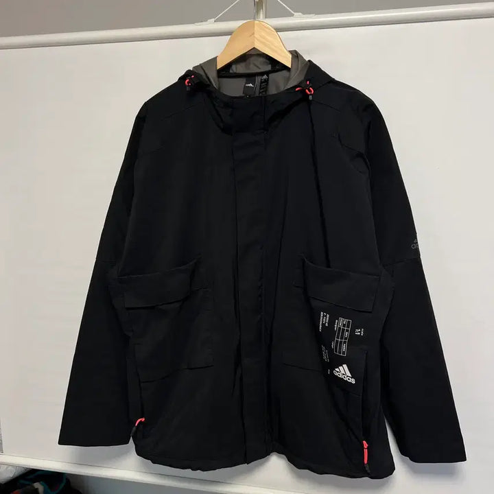 [SOLD OUT] [정품/3XL] 아디다스 트레이닝 블랙 포켓 바람막이