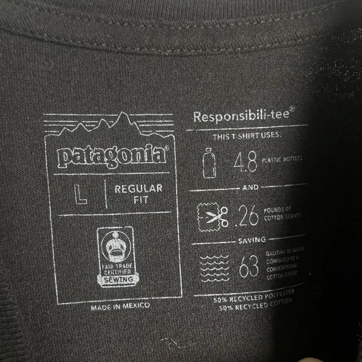 [SOLD OUT] Patagonia 파타고니아 블랙 포켓 반팔 티셔츠 L