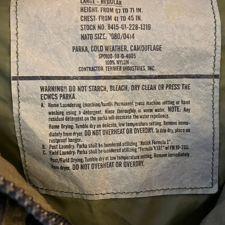[SOLD OUT] [LARGE] WOODLAND ECWCS GORE-TEX jacket