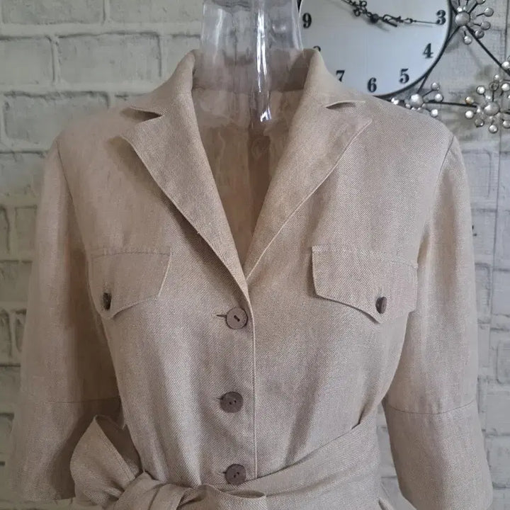[SOLD OUT] 모던한 베이지 셔츠 원피스