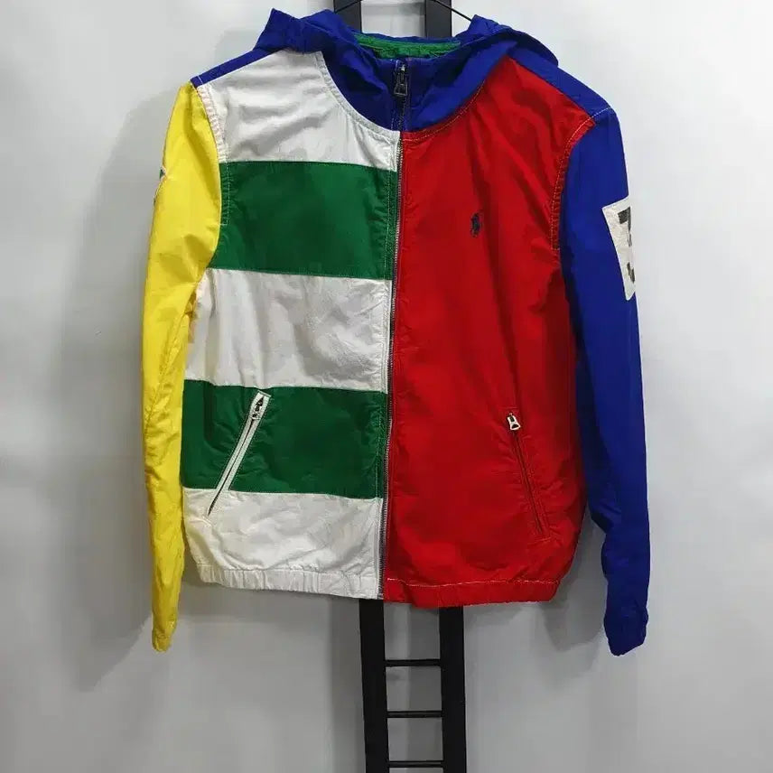 [SOLD OUT] 폴로 랄프로렌 키즈 바람막이 컬러블록 자켓 보이즈 m 10-12y
