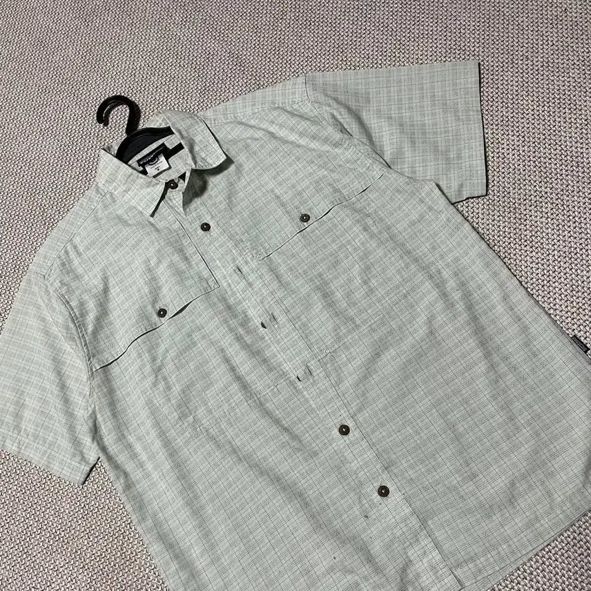 [SOLD OUT] M 파타고니아 체크 반팔 셔츠 남방 B.8321