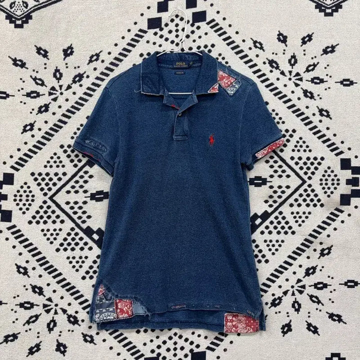 [SOLD OUT] 폴로 랄프로렌 클래식핏 페이즐리 패치워크 반팔카라티 XS P00350