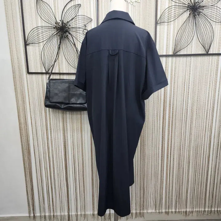 [SOLD OUT] 예쎄 77사이즈  셔츠 원피스 네이비 스판소재