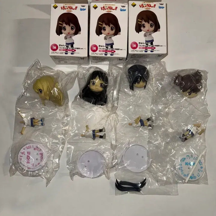 [BUNJANG] K-ON! Chibi큥 Kyamara Figure 4-Piece Set / 케이온 치비큥 큥캬라 피규어 4종일괄 (새상품)