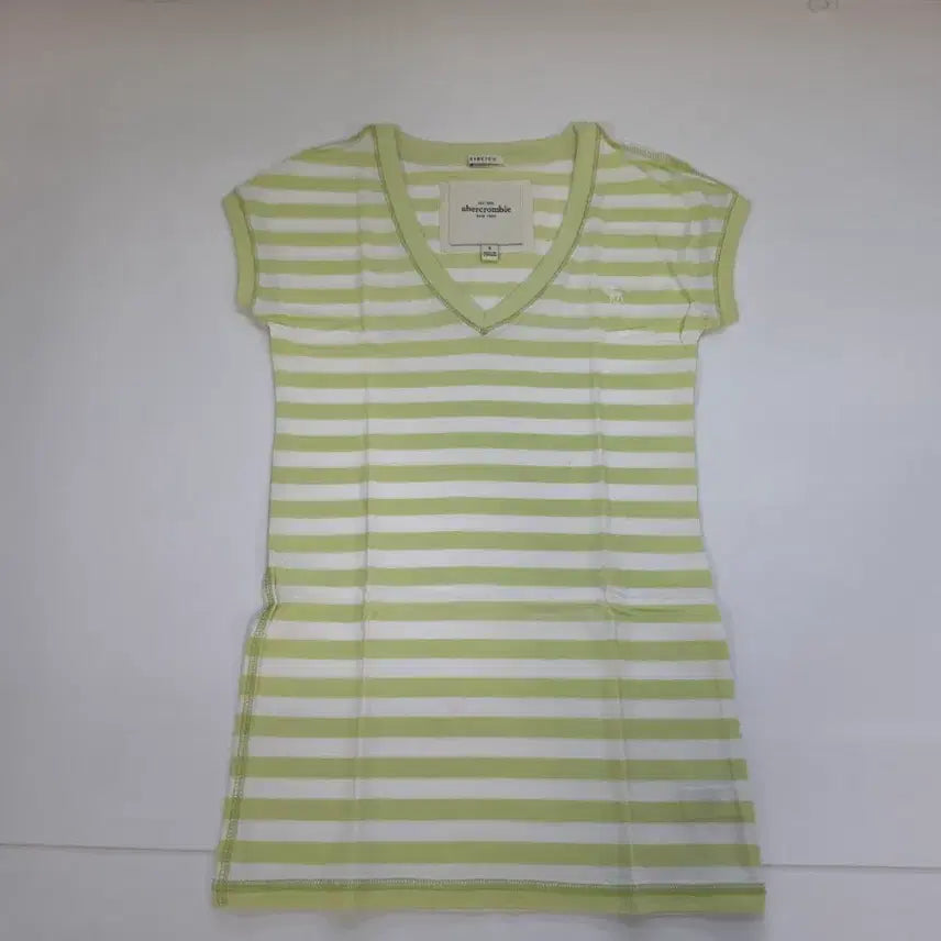 [SOLD OUT] 아베크롬비 스트라이프 반팔 티셔츠 라임