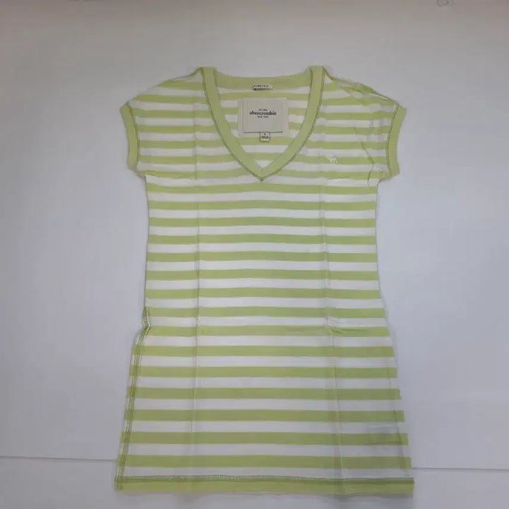 [SOLD OUT] 아베크롬비 스트라이프 반팔 티셔츠 라임