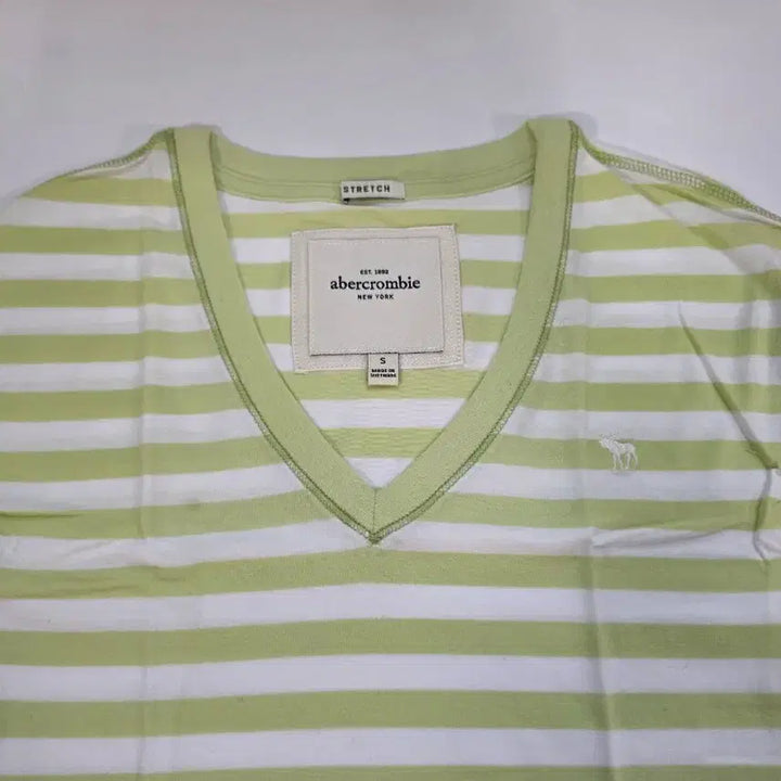 [SOLD OUT] 아베크롬비 스트라이프 반팔 티셔츠 라임