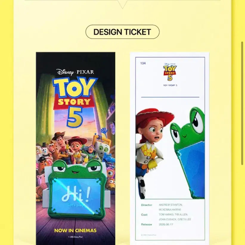 [BUNJANG] Toy Story 5 TTT Ticket / 토이스토리5 TTT 티켓