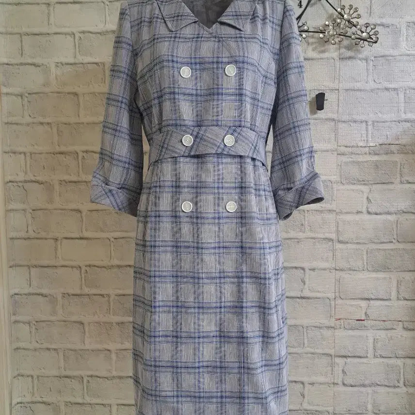 [SOLD OUT] YESSE 체크 린넨혼방 원피스 66