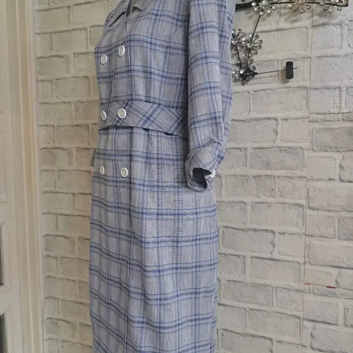 [SOLD OUT] YESSE 체크 린넨혼방 원피스 66
