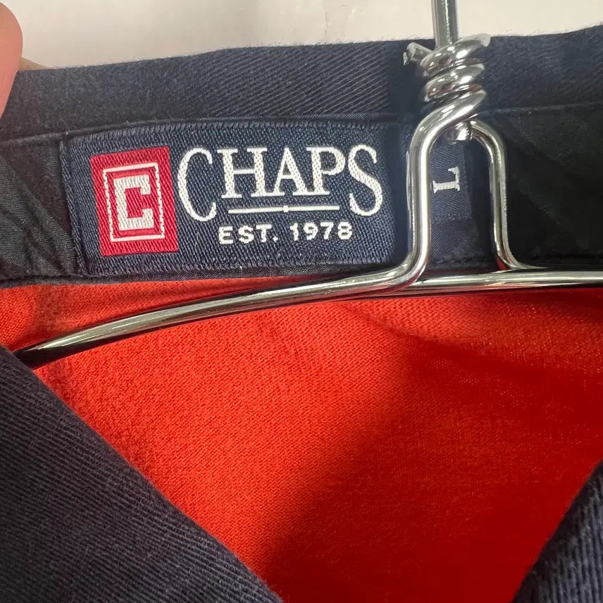 [SOLD OUT] CHAPS 챕스 랄프로렌 빈티지 크레스트 로고 롱슬리브 럭비 티셔츠 L