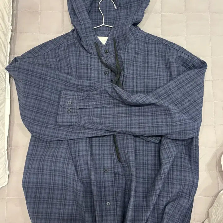 [SOLD OUT] 세컨모놀로그 체크후드 셔츠