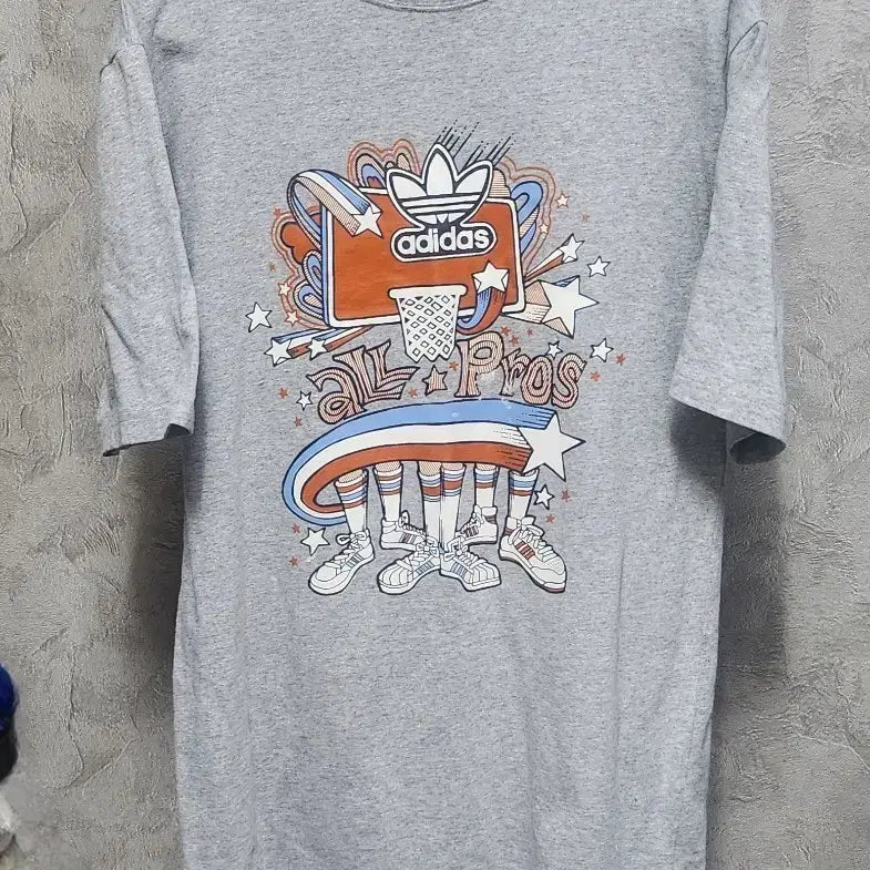 [SOLD OUT] 아디다스 반팔 티셔츠 그레이 All Pros 그래픽