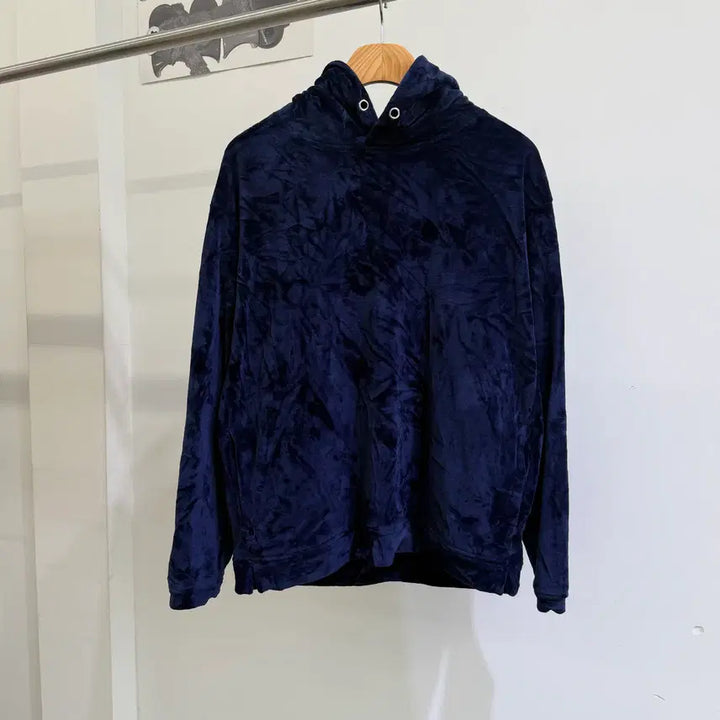 [SOLD OUT] BACK NUMBER 네이비 벨벳 후드