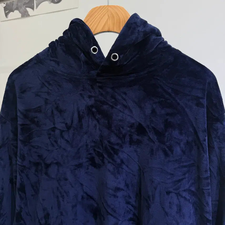 [SOLD OUT] BACK NUMBER 네이비 벨벳 후드