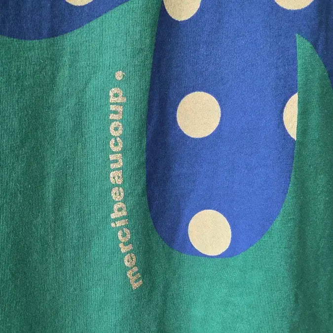 [BUNJANG] Merci Bokku Flower Cat Print T-Shirt Cotton / 메르시보꾸 플라워 캣 (made in japan)ㄸ