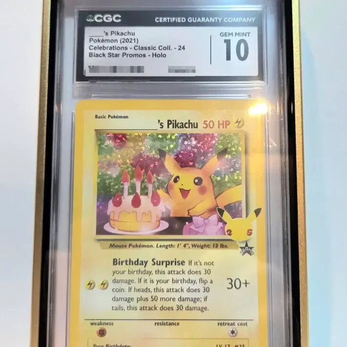 [BUNJANG] Pokemon Birthday Pikachu North American Version CGC 10 Graded Card / 포켓몬 생일 피카츄 북미판 cgc10 등급 카드