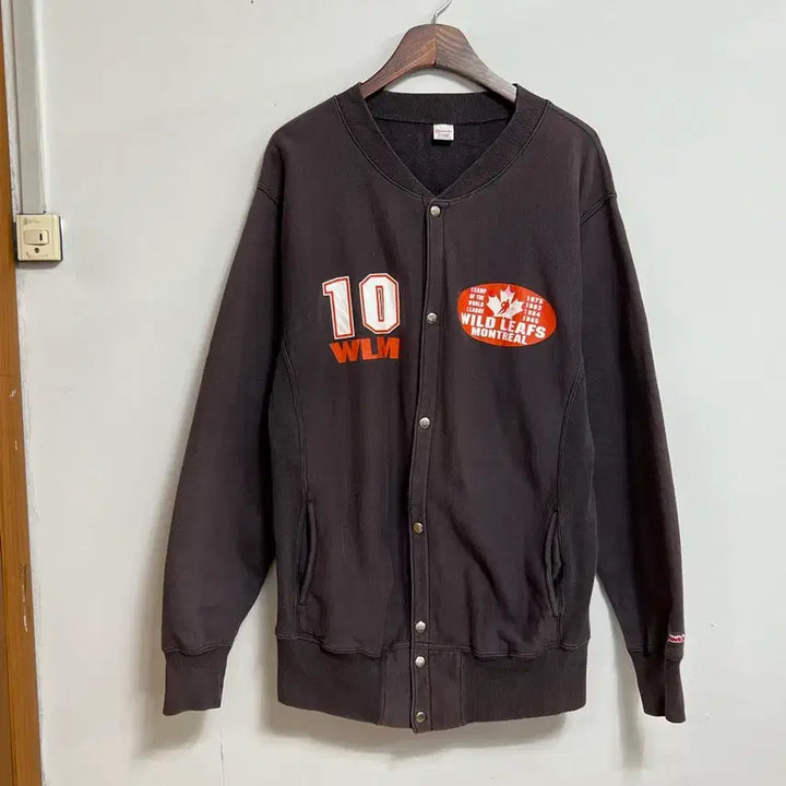 [BUNJANG] Cheswick Reverse Weave Snap Cardigan Brown XL / 체스윅 리버스위브 스냅 가디건