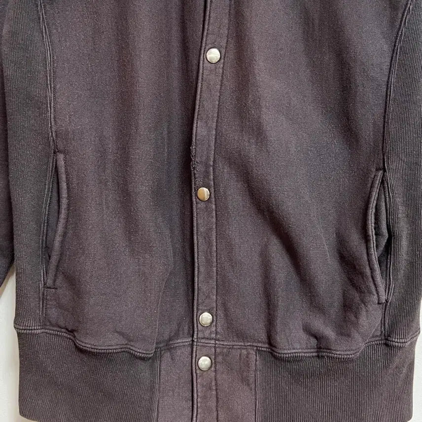 [BUNJANG] Cheswick Reverse Weave Snap Cardigan Brown XL / 체스윅 리버스위브 스냅 가디건