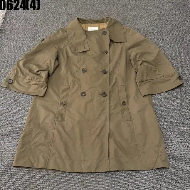 [BUNJANG] System Khaki 3/4 Sleeve Coat / 시스템 코트 카키색 3부 소매 0624