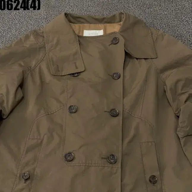 [BUNJANG] System Khaki 3/4 Sleeve Coat / 시스템 코트 카키색 3부 소매 0624
