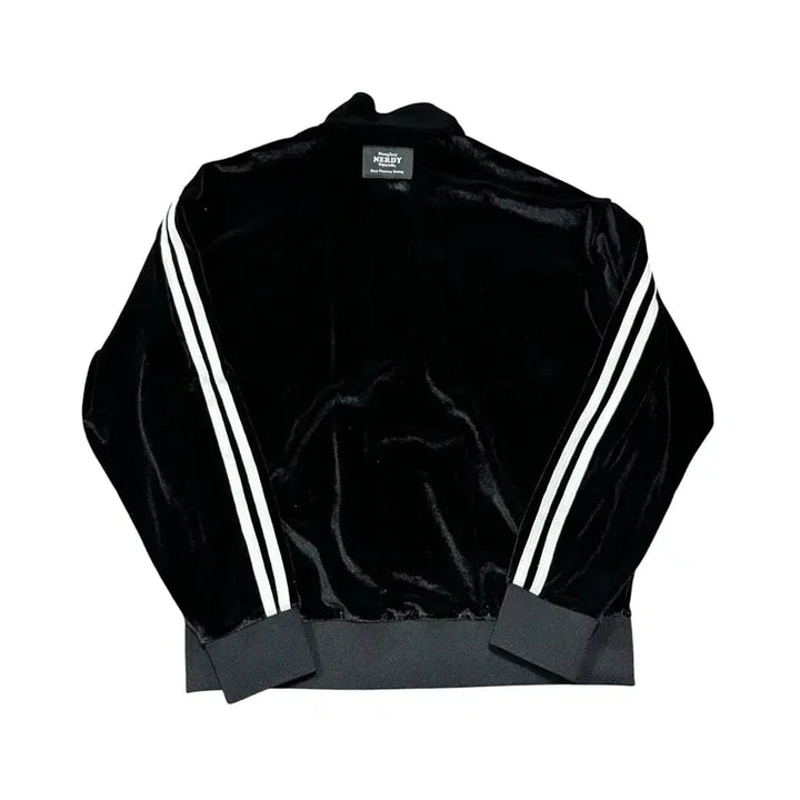 [BUNJANG] Nerdy Velvet Black Track Top Jersey M / (바배) 널디 벨벳 블랙 트랙탑 져지