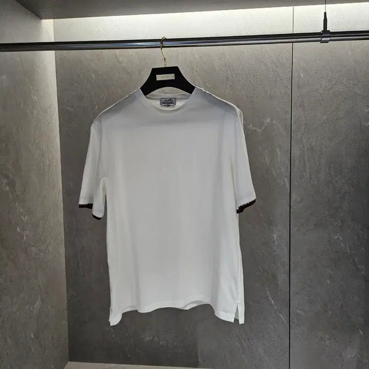 [BUNJANG] Hermes Sellier White Short Sleeve T-Shirt / 에르메스 셀리에 화이트 반팔티셔츠
